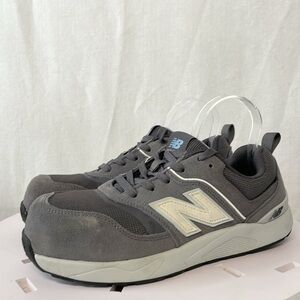 New Balance Women 9.5 Gray Safety Shoes ASTM F‎ 2413 Genuine Suede Upper Insert